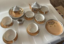Vintage Mid Century Japan Lusterware Doll/Child's Miniature Tea Set - 22 PCs