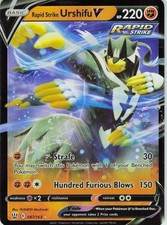 POKEMON RAPID STRIKE URSHIFU V 087/163 HOLO PRIZE PACK SERIES CARDS NM