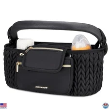 Stroller Organizer with Insulated Cup Holders & Detachable Phone Bag, Caddy