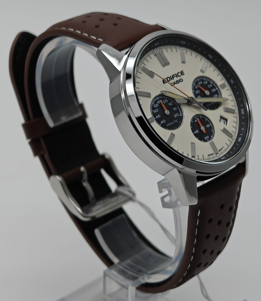 Casio Edifice Racing Classics EFR-575L-7ADF Cream Leather Strap