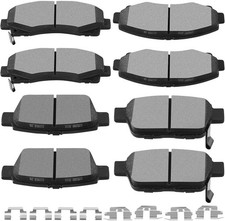 SCITOO Disc Brake Pads Sets Semi-Metal 8pcs Fit for 2006-2011 Honda Ridgeline