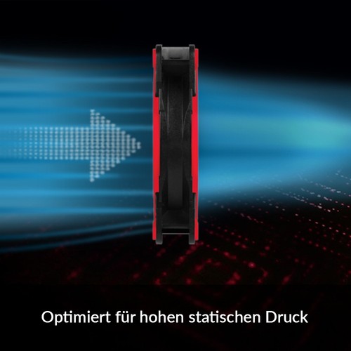 ARCTIC Bionix P120 120 mm Gaming Gehäuse Lüfter PWM PST rot B-Ware - Bild 2 von 9