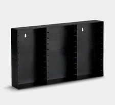 CASE LOGIC Cassette Rack Wall Mountable Storage Holder Shelf BLACK - 30 Tapes
