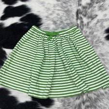 J Crew CREWCUTS Green/white Striped Skirt Girls Size 6/7