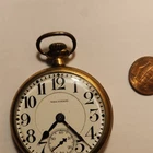 Waltham Gold Filled Vintage Pocket Watch Open Face Mechanical Floral Engraving