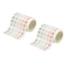 2500 Dots Washi Tape Round Coding Labels Roll 8mm Self-Adhesive Rose Forest