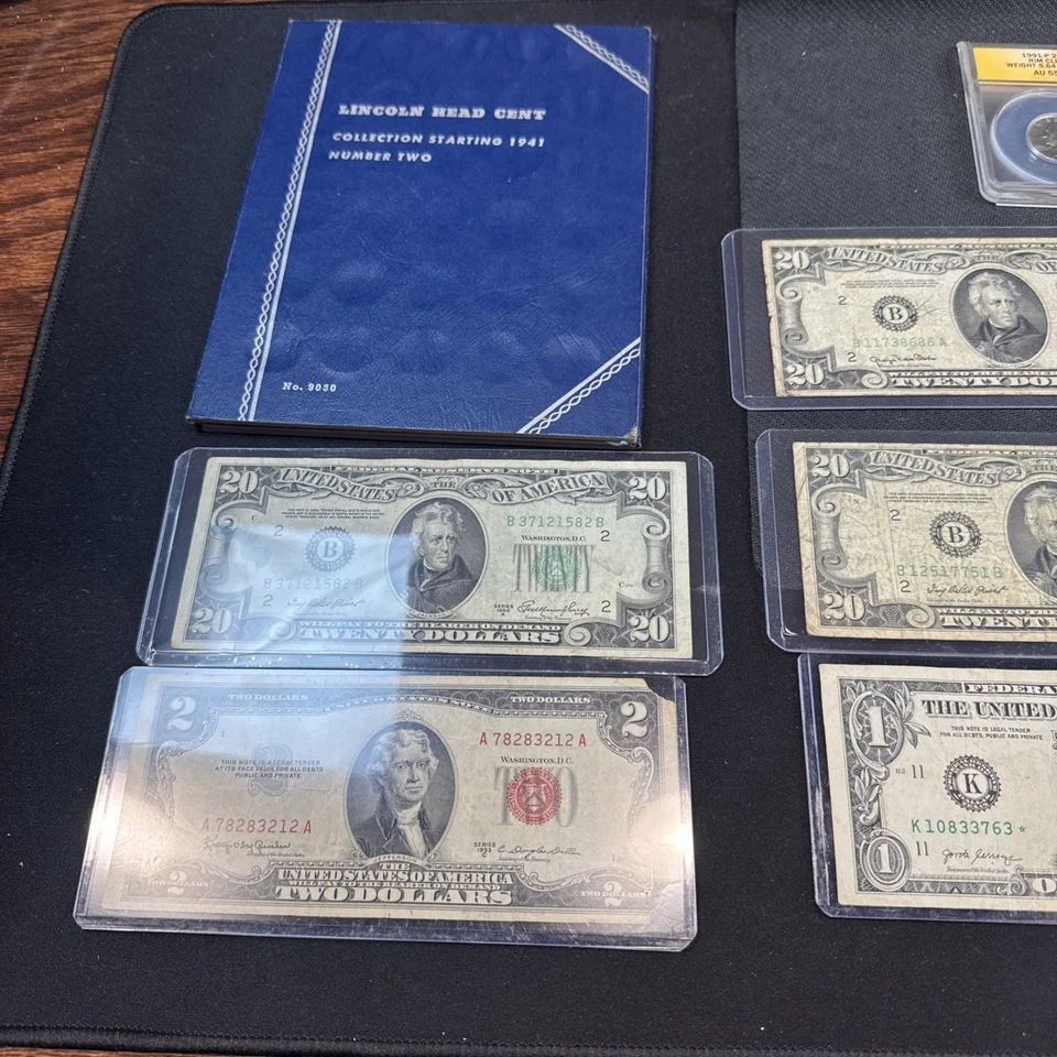 Estate Sale Coins -  Silver, Silver certificates, Star notes nickel set error!  - Image 4 of 4