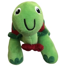 Smiling Red Shell Turtle Matching Bowtie Free Standing Plush Stuffed Animal