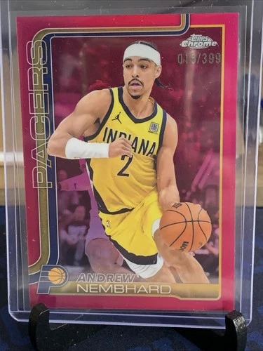 2025 Topps Chrome Basketball Magenta Refractor Andrew Nembhard #97