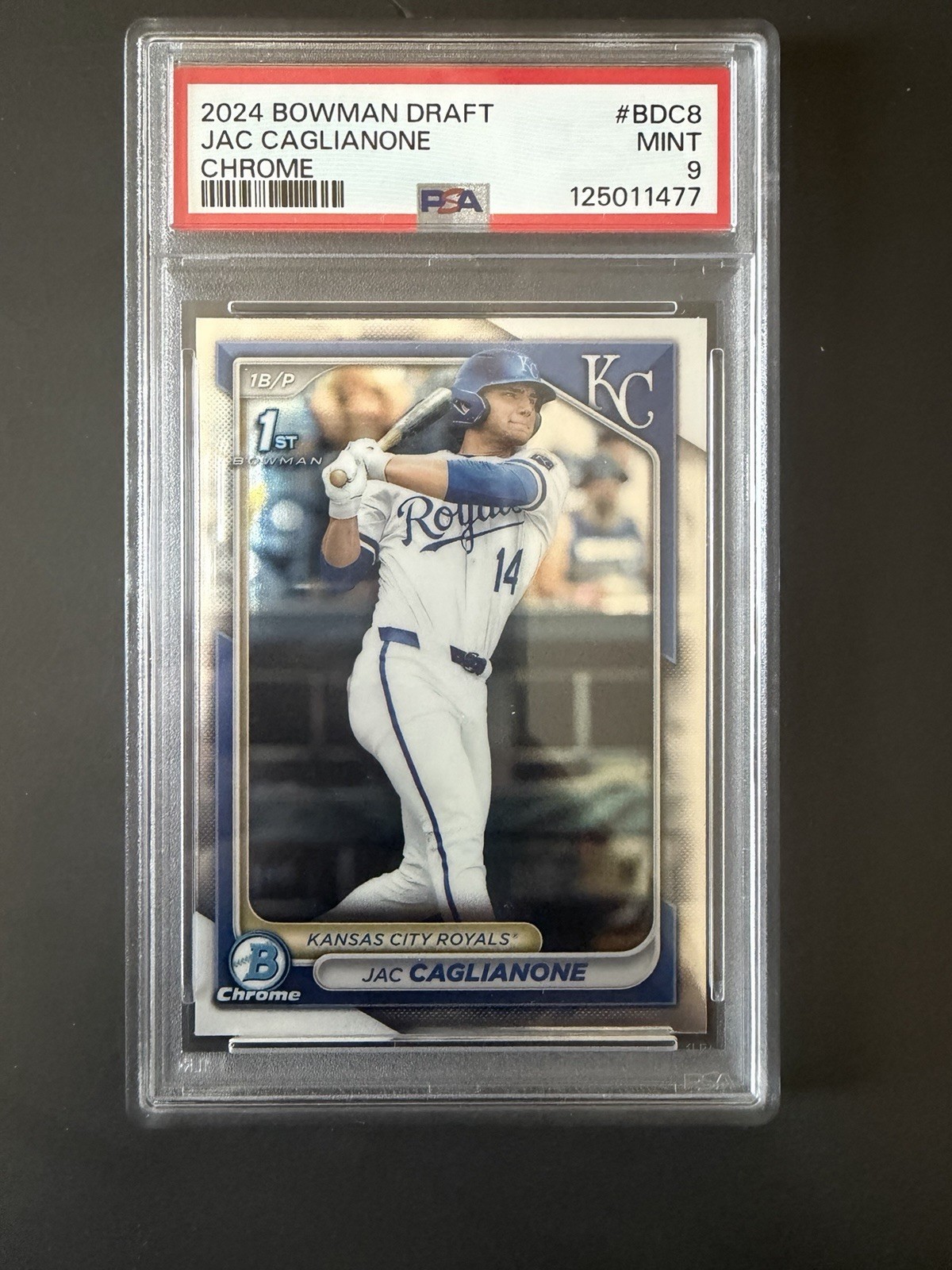 Jac Caglianone 2024 Bowman Draft #BDC-8 Chrome 1st Prospect PSA