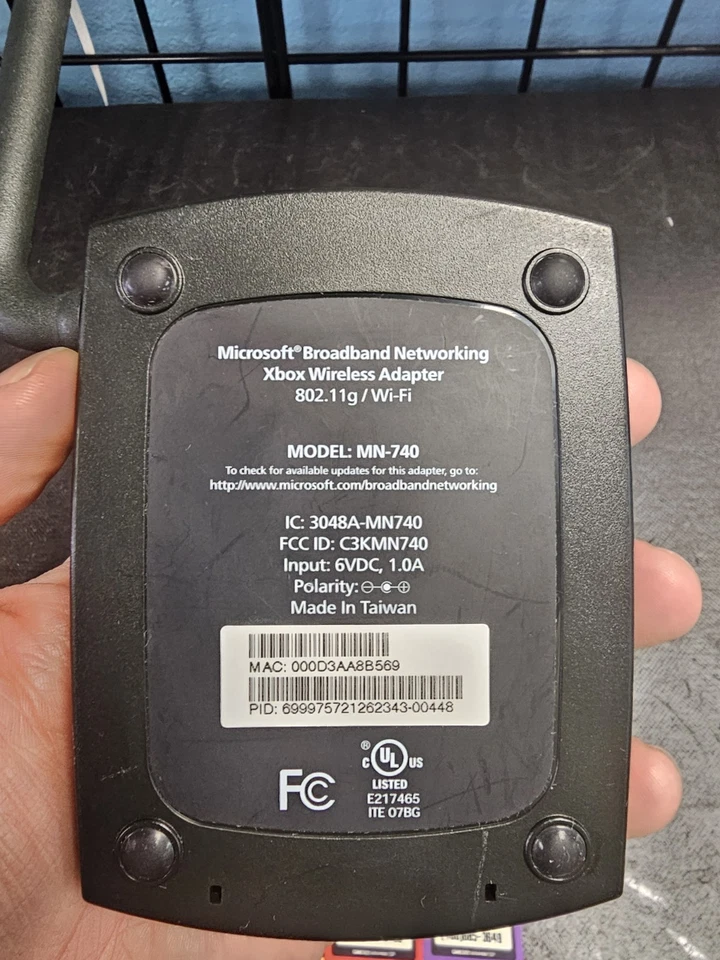 Microsoft MN-740 XBOX Broadband Network Wireless WiFi Adapter No Power Cord - Image 4 of 4