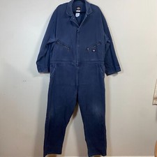 Dickies Men's Navy-Blue Heavy-Duty Cotton Coverall 3X RG Zippered