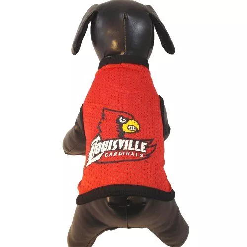 NCAA Louisville Cardinals Athletic Mesh Dog Jersey, Team Color, Medium