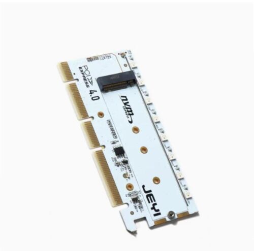 M.2 NVME SSD to PCIe 4.0 x4 x8 x16 RGB Light Adapter Convert Card for Desktop - Picture 3 of 4