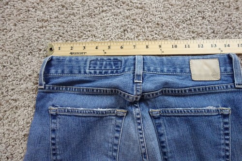 Adriano Goldschmied Jeans Womens 25 Blue Ex Boyfriend Slim Distressed Hem AG-ED - Picture 6 of 9