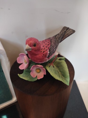 Vintage LENOX "Purple Finch" Porcelain Bird Figurine. Beautiful - Picture 3 of 14