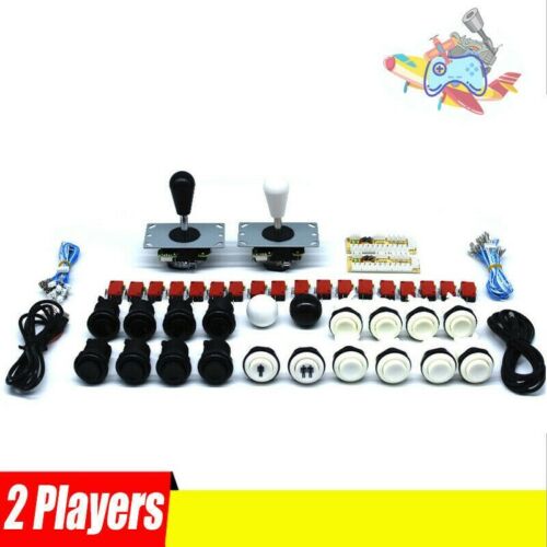 2 Spieler Arcade-Tasten und Joystick HAPP Kit Controller USB Encoder MAME zum Selbermachen - Bild 1 von 12