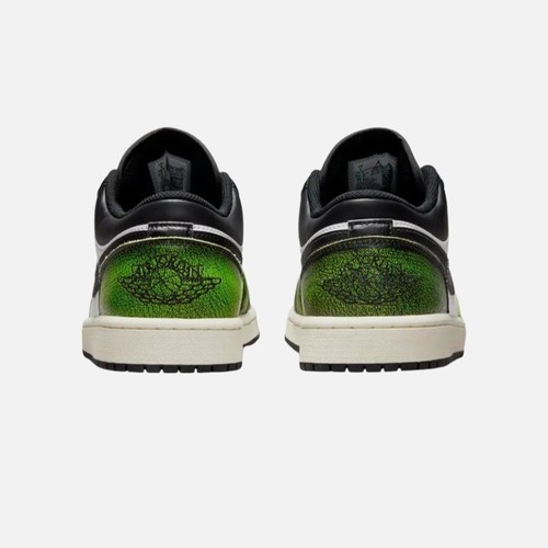 New Jordan 1 SE low men's size 8 black/White/electric green in hand now - Picture 5 of 5