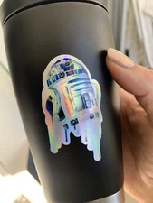Holographic Star Wars 'R2D2' - Glossy Die Cut Vinyl Sticker/Decal (Xmas gift)