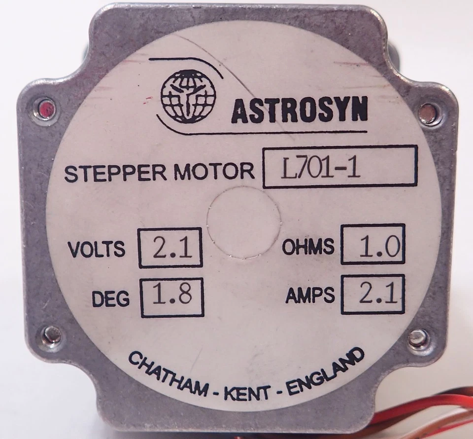 ASTROSYN L701-1 STEPPER MOTOR, 2.1 VOLTS 2.1 AMPS 1.0 OHMS 1.8 DEG - Image 4 of 4