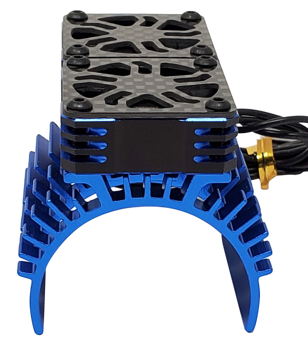 NHX RC 1/8 Twin Cyclone Alum HV Cooling Fans wCover 28000RPM Motor Heatsink Gren | UK