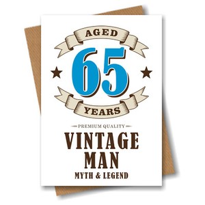 65th Birthday Card Vintage Age 65 Husband Brother Dad Men Grandad Grandpa Bampi Ebay