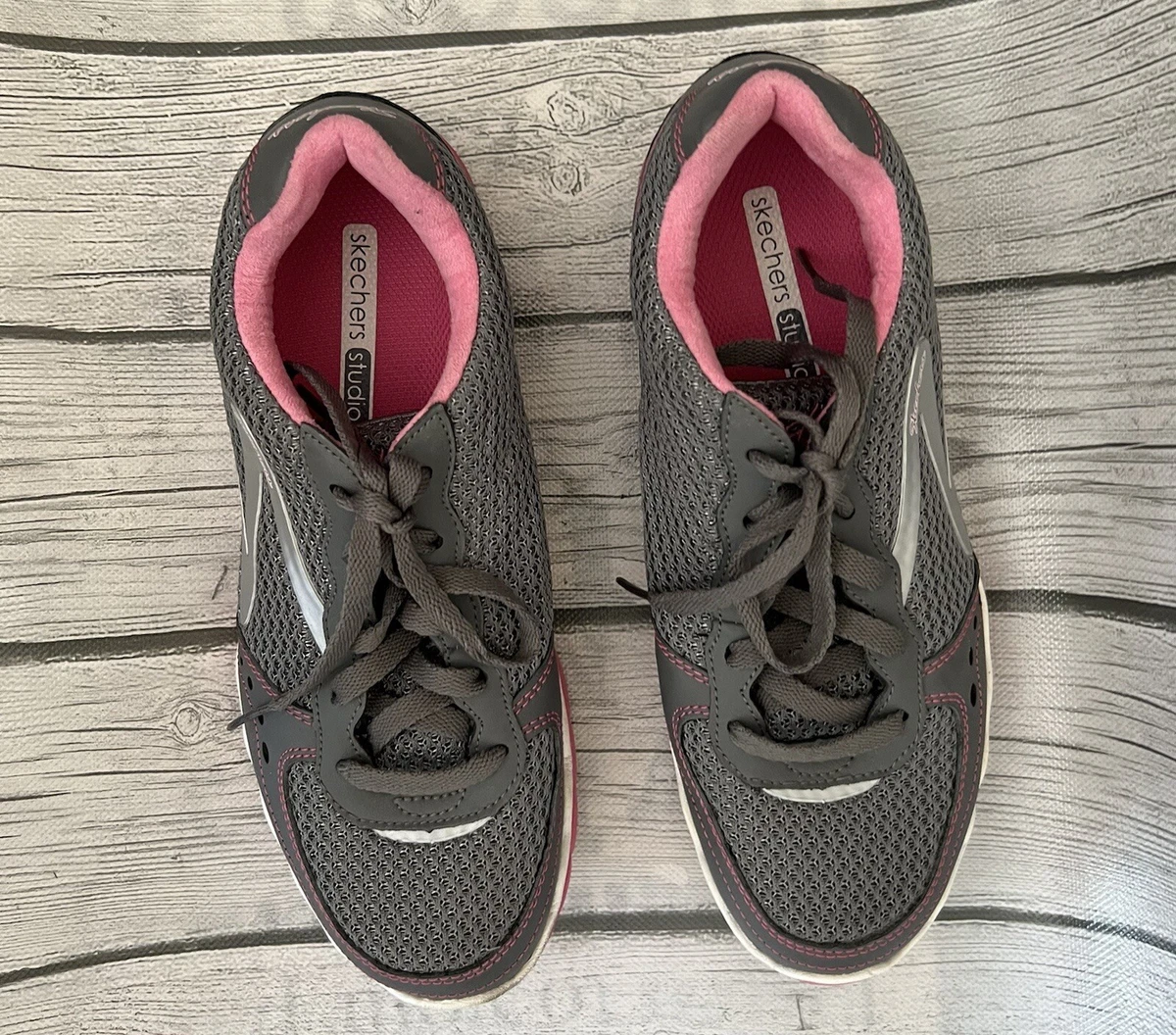 SKECHERS Studio Shoes Size 6 Gray Pink Walking Active Sneakers eBay