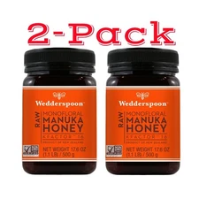 WEDDERSPOON NEW ZEALAND RAW MANUKA HONEY 2 Pack KFACTOR 16+ 1.1Lb 500g Kosher