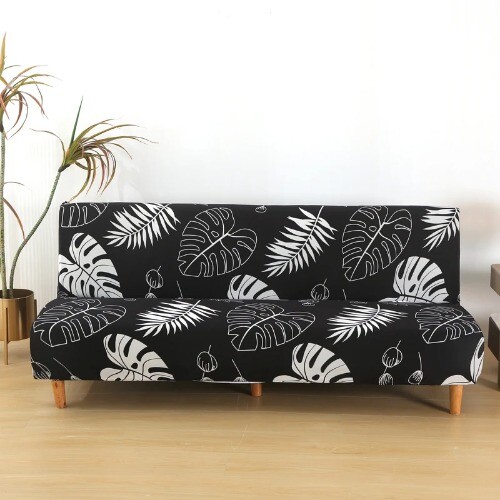 Schlafsofa Bezug ohne Armlehne Klappbare Sofabezüge Wohnzimmer Couch Bezug - Bild 6 von 18
