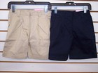 Girls Izod Navy or Khaki Uniform Shorts Size 4 - 20 1/2