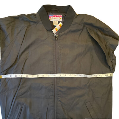Vintage Sahara Mens Black Full Zip Windwear Golf Jacket New