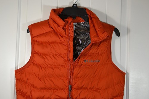 NWT MEN'S COLUMBIA WHITE OUT PUFFER VEST OMNI-HEAT DARK SIENNA PUFFER SZ S - Picture 2 of 5