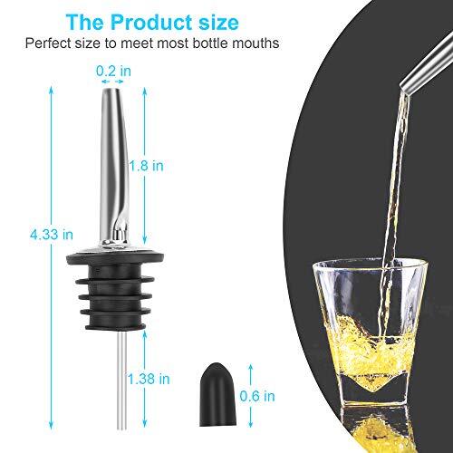 12pcs Stainless Steel Pour Spout Liqour Bottle Spout Wine Pourer Spouts eBay