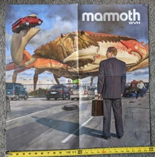 VTG ORIGINAL LARGE 24x16 MAMOTH WVH CRAB FIERO PROMO BAND POSTER UNHUNG