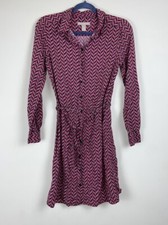 Banana Republic Belted Shirt dress multicolor long sleeve button up, size 4