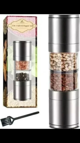 2 in 1 Salt and Pepper Grinder, Refillable Salt & Pepper Mill 🍽️🍽️ - Video 1 of 1