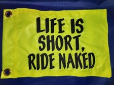 Custom RIDE NAKED Safety Flag ATV UTV dirtbike Trike Bike Jeep Dune Whip Pole