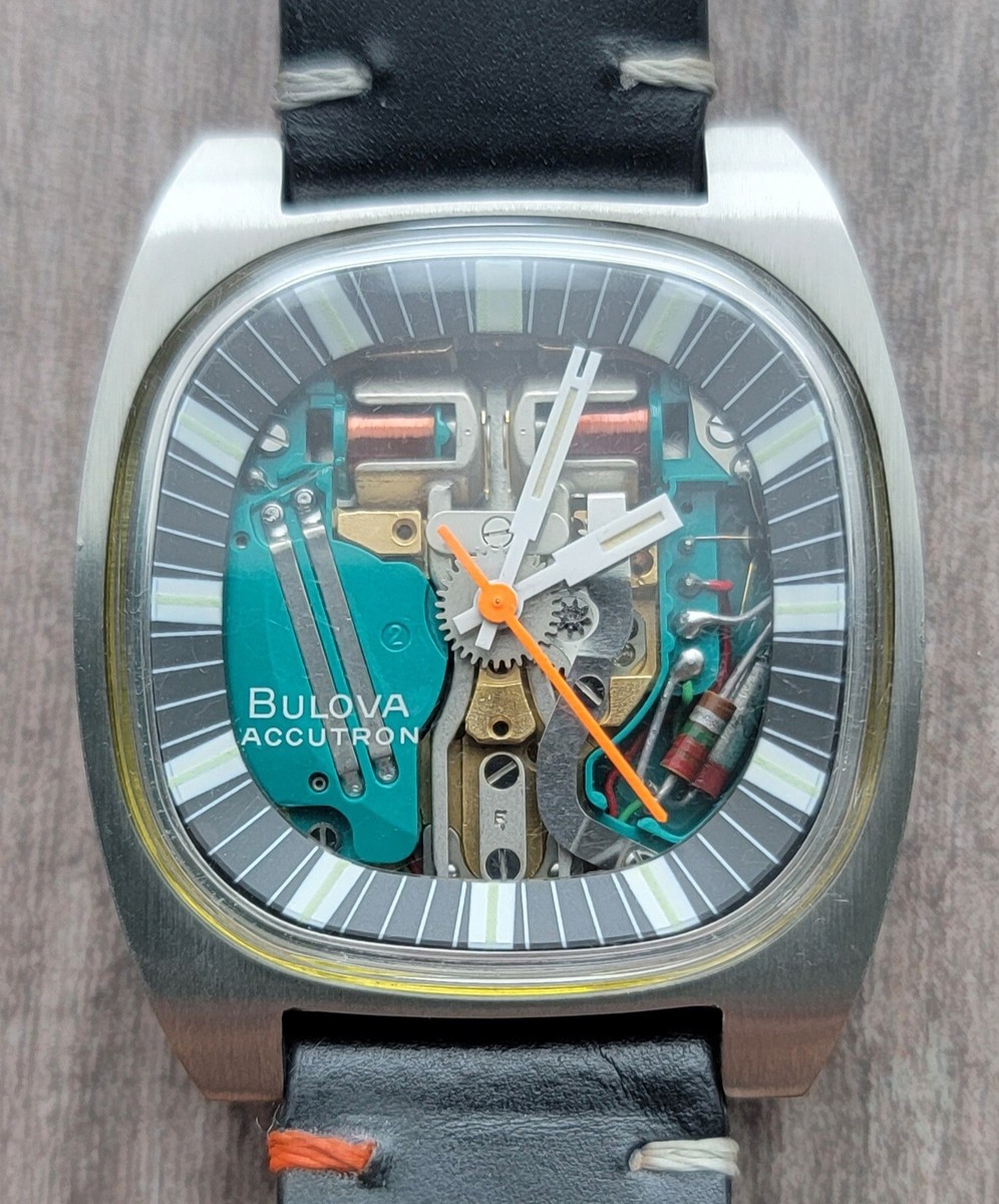 Near NOS 7323 SWISS Bulova Accutron Caliber 214 Stainless