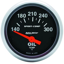 Auto Meter 3348 Sport Comp Electric Oil Temperature (Temp) Gauge 2 1/16"