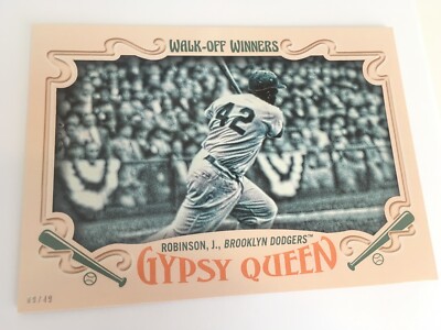 2016 Topps Gypsy Queen Walk Off Winners 5x7 Jackie Robinson Dodgers GWO4 /49