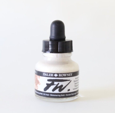 Daler-Rowney FW Shimmering Gold 709 29.5ml/1 Us fl oz.  Acrylic Ink Bottle
