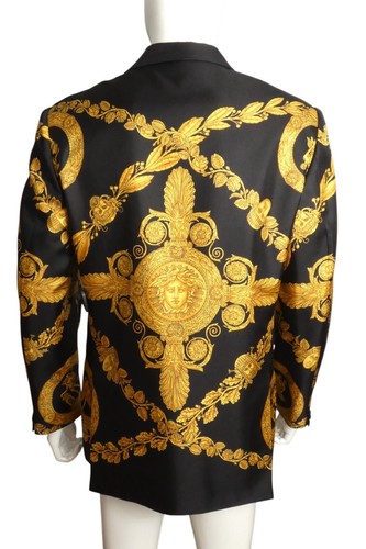 VERSACE- 2023 Maschera Baroque Silk Blazer, Size XXL - Picture 5 of 7