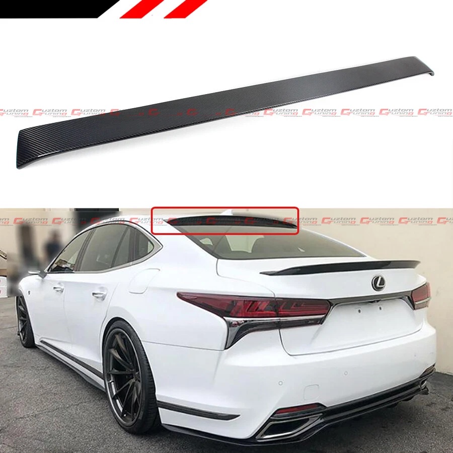 PARA LEXUS LS460 LS500 2017-2021 VIP ALERÓN DE TECHO VENTANA TRASERA FIBRA DE CARBONO REAL Foto 2 de 4