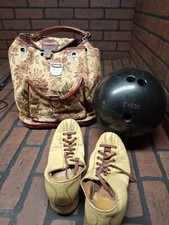 Vtg 40s 50s Brunswick Floral Ladies Ball Bag Manhattan Ball And Shoes