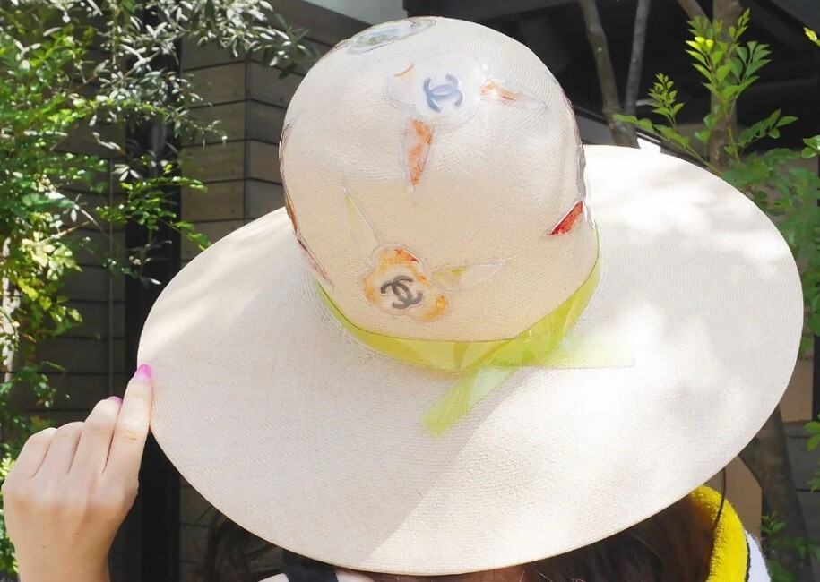 CHANEL カメリアハット Chanel CC Camelia Straw Hat