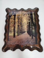 Vintage Wooden Picture Wall Hanger Of The woods - 12.5"x10" -Glazed cover finish