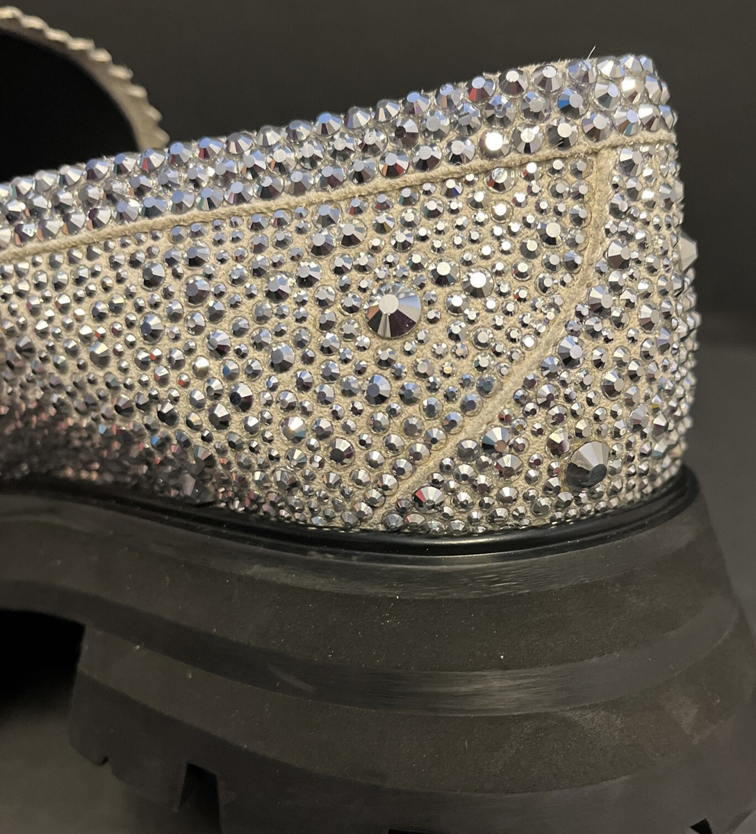 Alexander McQueen Wander Crystal Studded Lug Sole Loafer NIB $1490