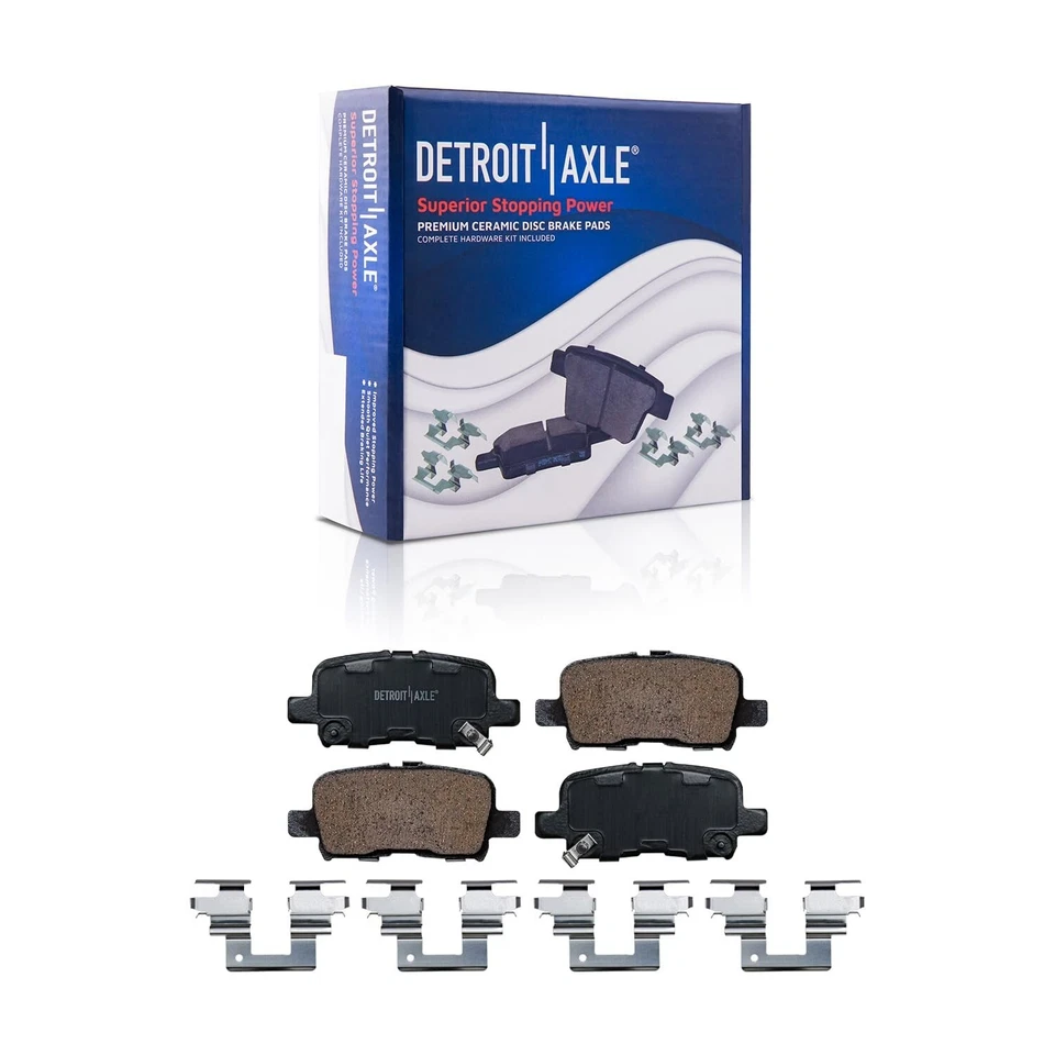 Front & Rear Ceramic Brake Pads w/Hardware for 2003 2004 2005 2006 Acura MDX - Image 4 of 4