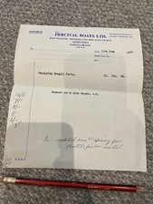 BRITISH SEAGULL Outboard Engine Receipt for Parts