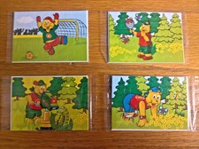 Pom Bear (crisps) miniature jigsaws x4 set? inc. football